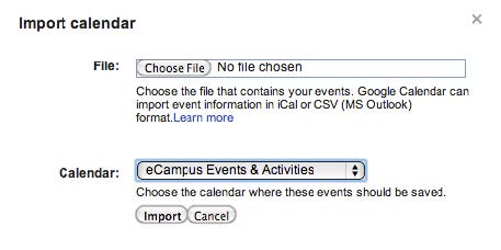 Canvas calendar import button Canvas calendar import button