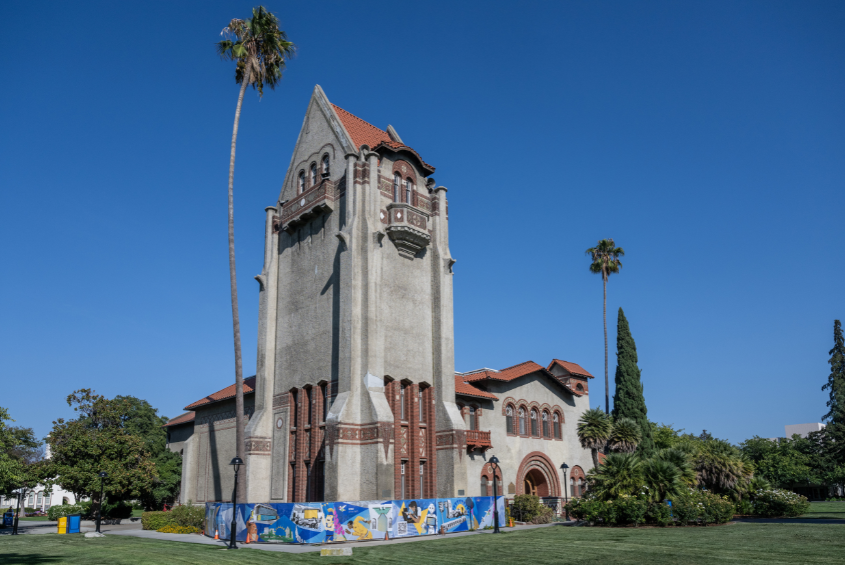 Fencing around Tower Hall