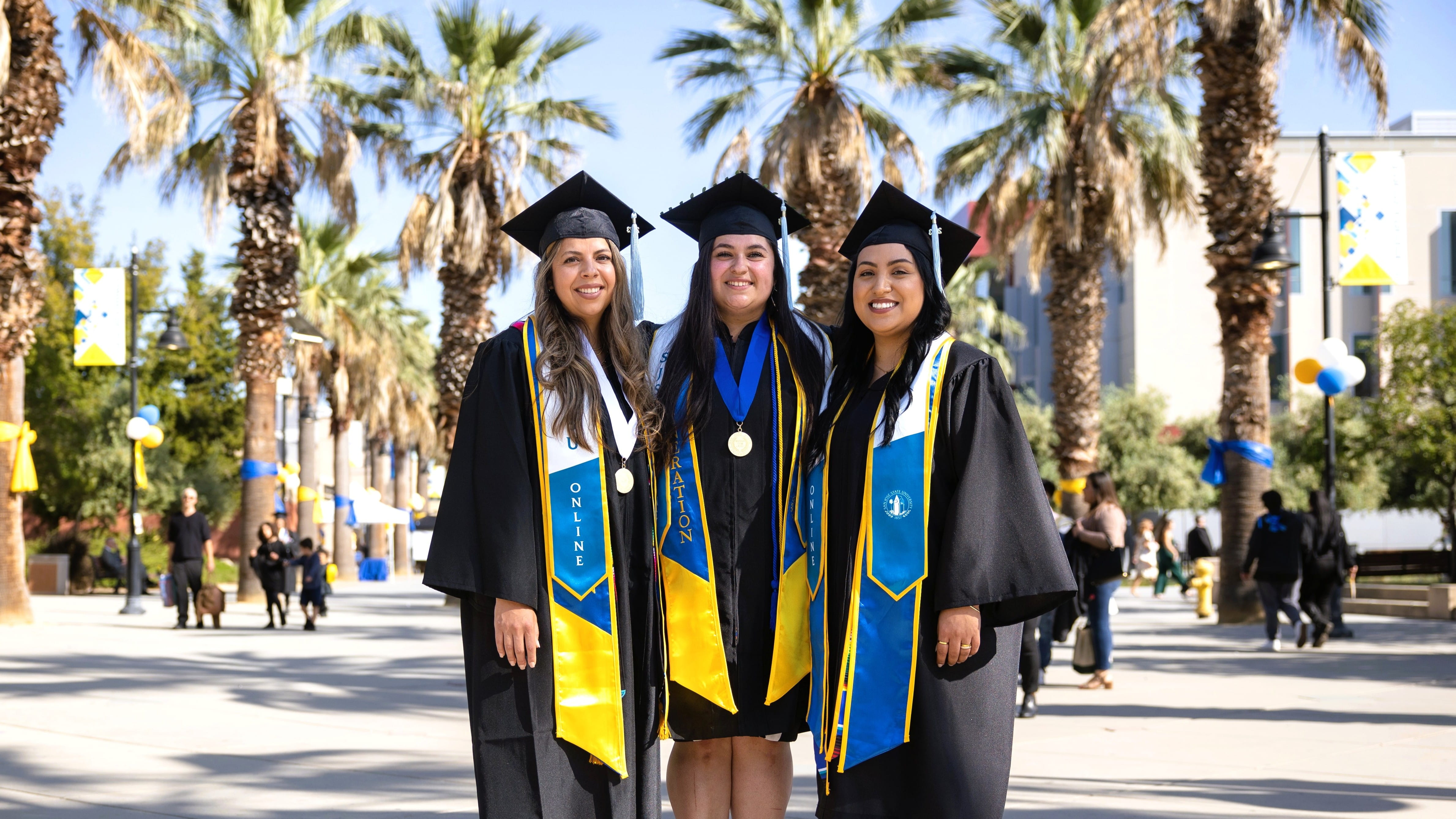 SJSU Online graduates smiling
