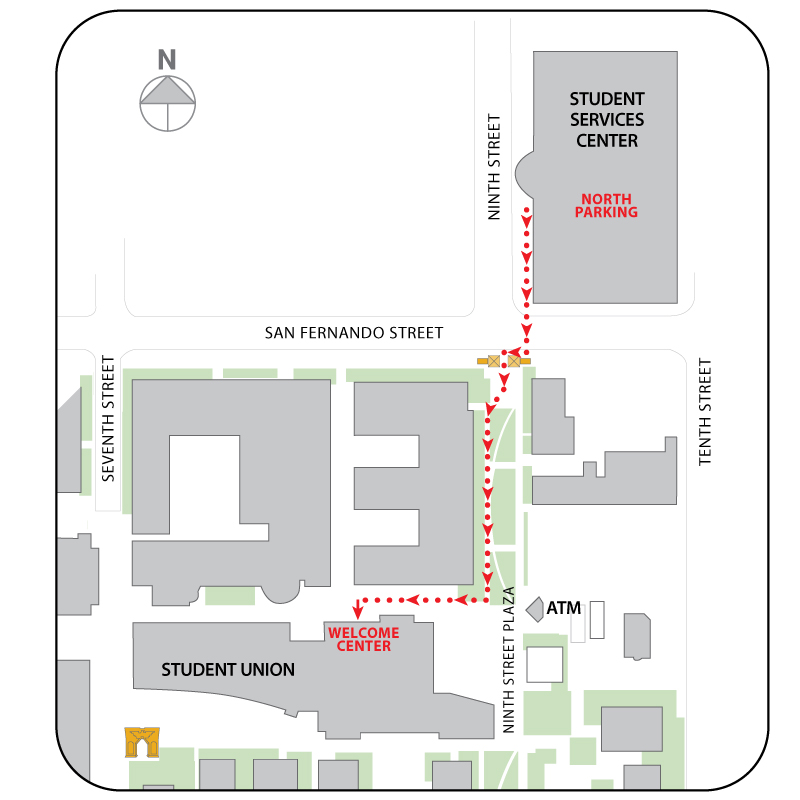 map to the Welcome Center